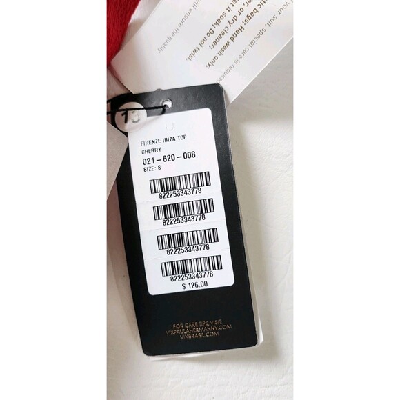 Vix Paula Hermanny Ibiza Triangle Top S & Bikini bottom M set  Cherry Firenze - Picture 8 of 11